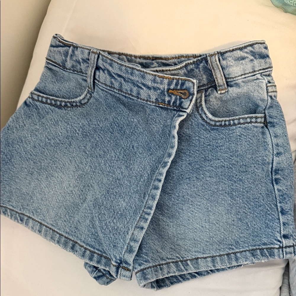 Zara Light Blue Denim Skort